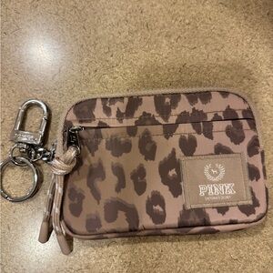 Victoria's Secret PINK Leopard Print Keychain Wallet